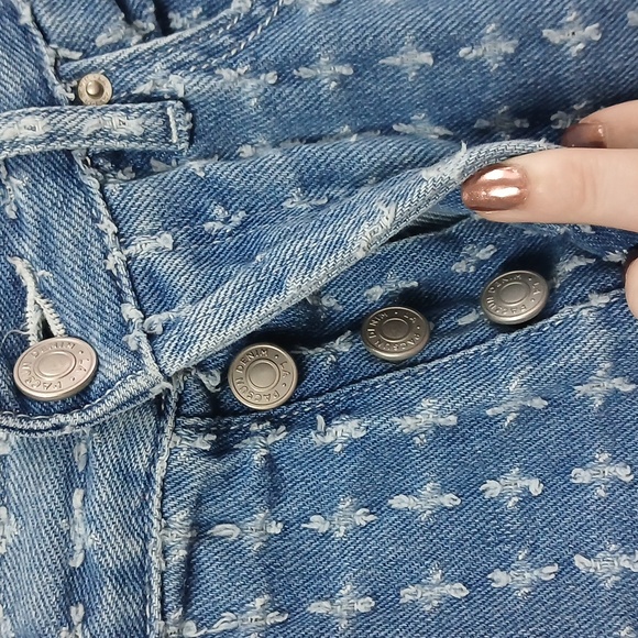 Nwot PacSun Medium Blue Distressed Dad Jeans Size 24 - Picture 7 of 13